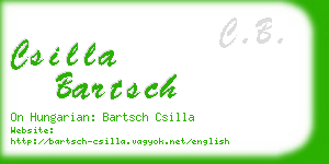 csilla bartsch business card